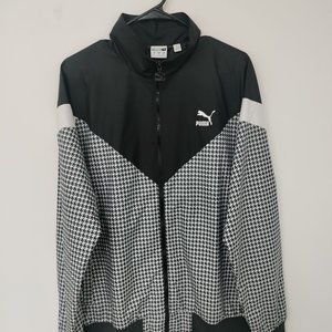 Puma Men's Large Black & White zipper lightweight Jacket